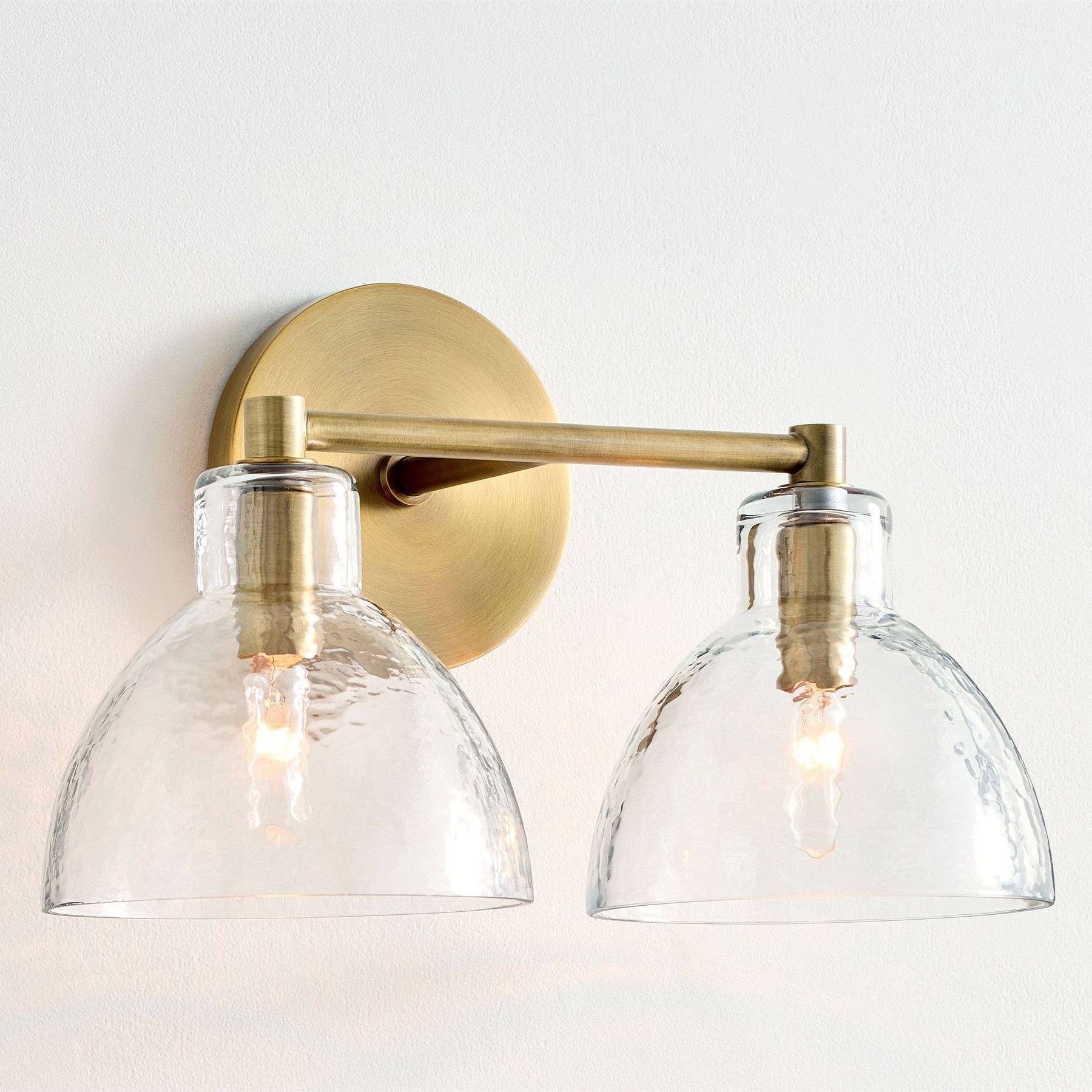 Glavira Recycled Glass Wall Sconce - Modern Brass Wall Lighting K1311