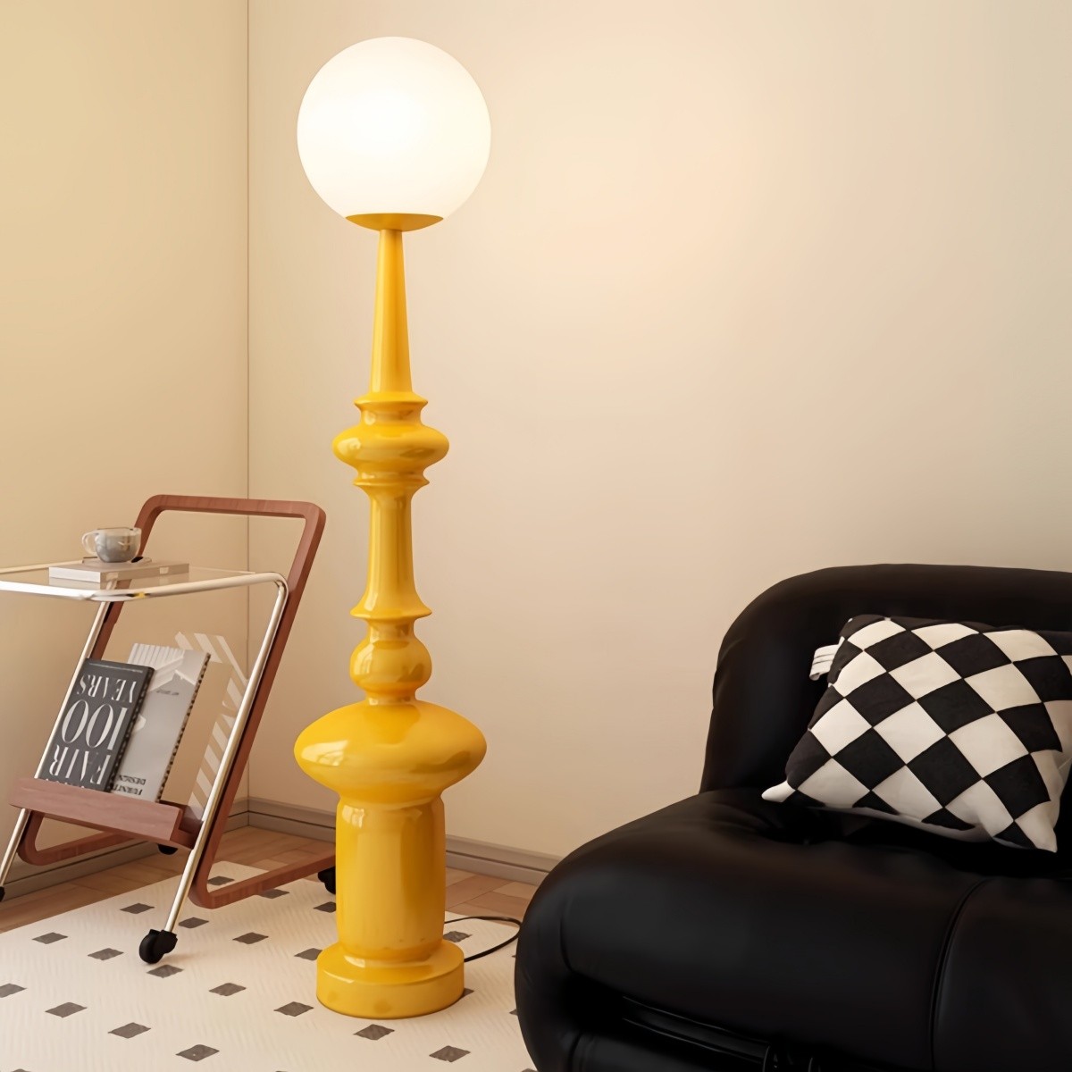 Retro Creative Roman Chess Column Floor Lamp K163