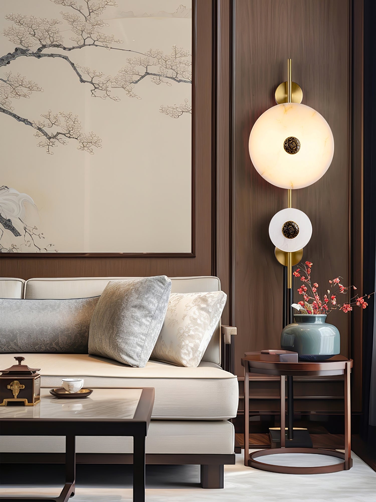 Alabaster Eclipse Wall Light D392