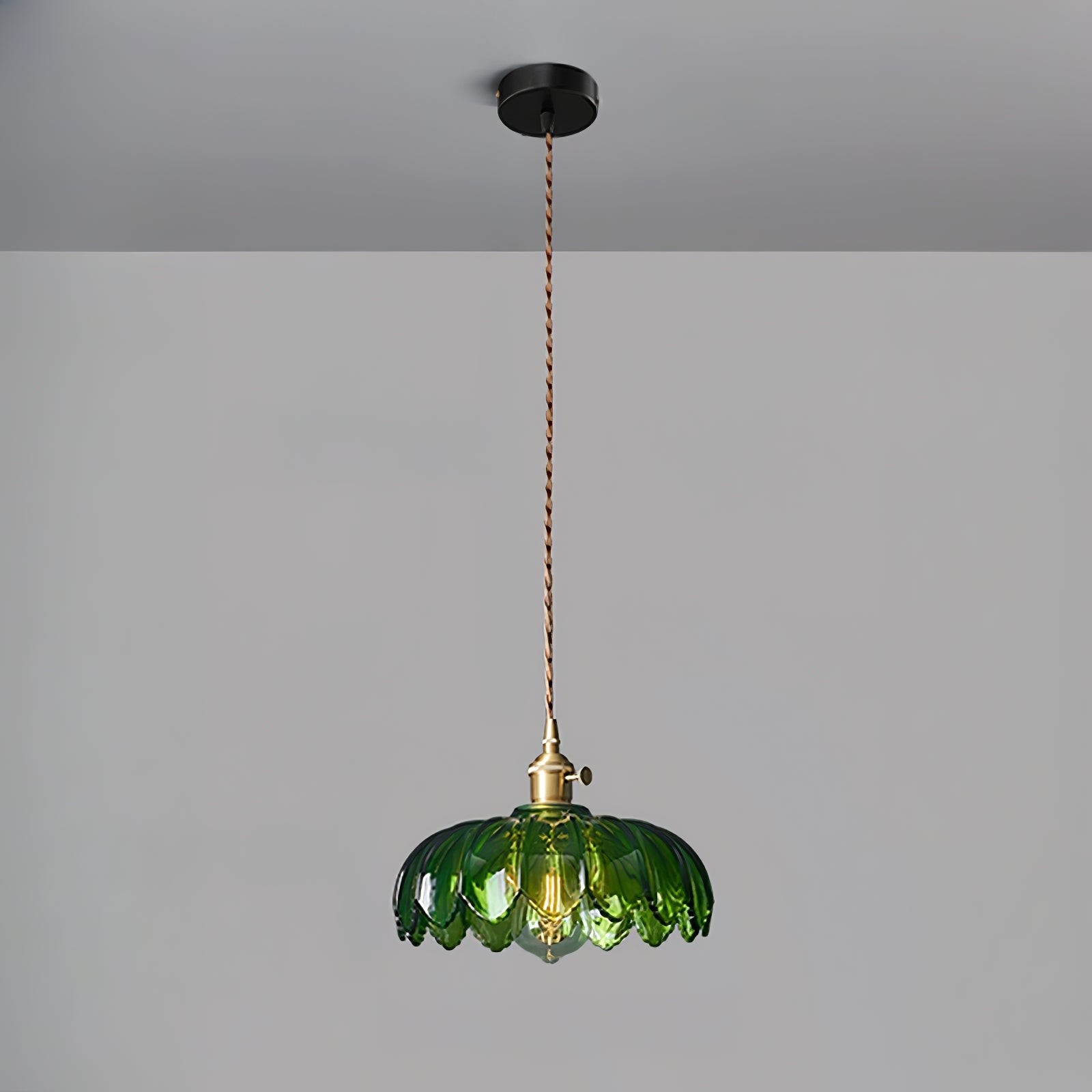 Retro Petal Green Pendant Lamp K454