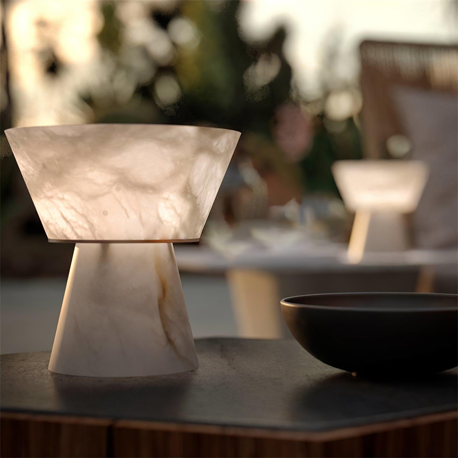 Beta Marble Alabaster Table Lamp D386
