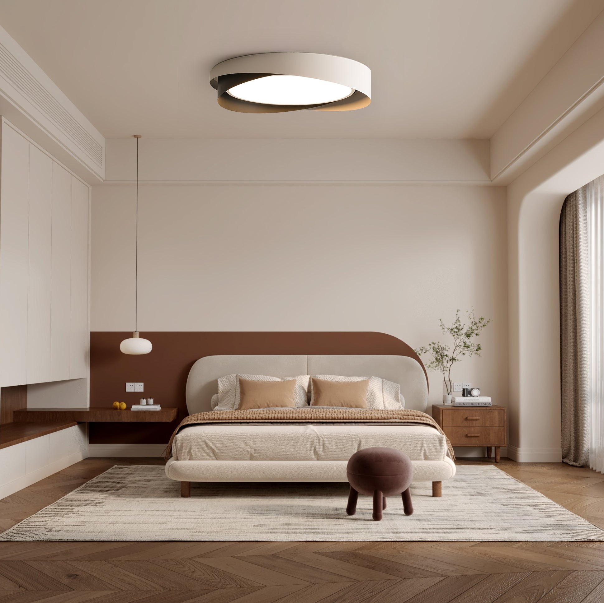 Nordic Style Modern Minimalist Wave Pattern Ceiling Lamp K611