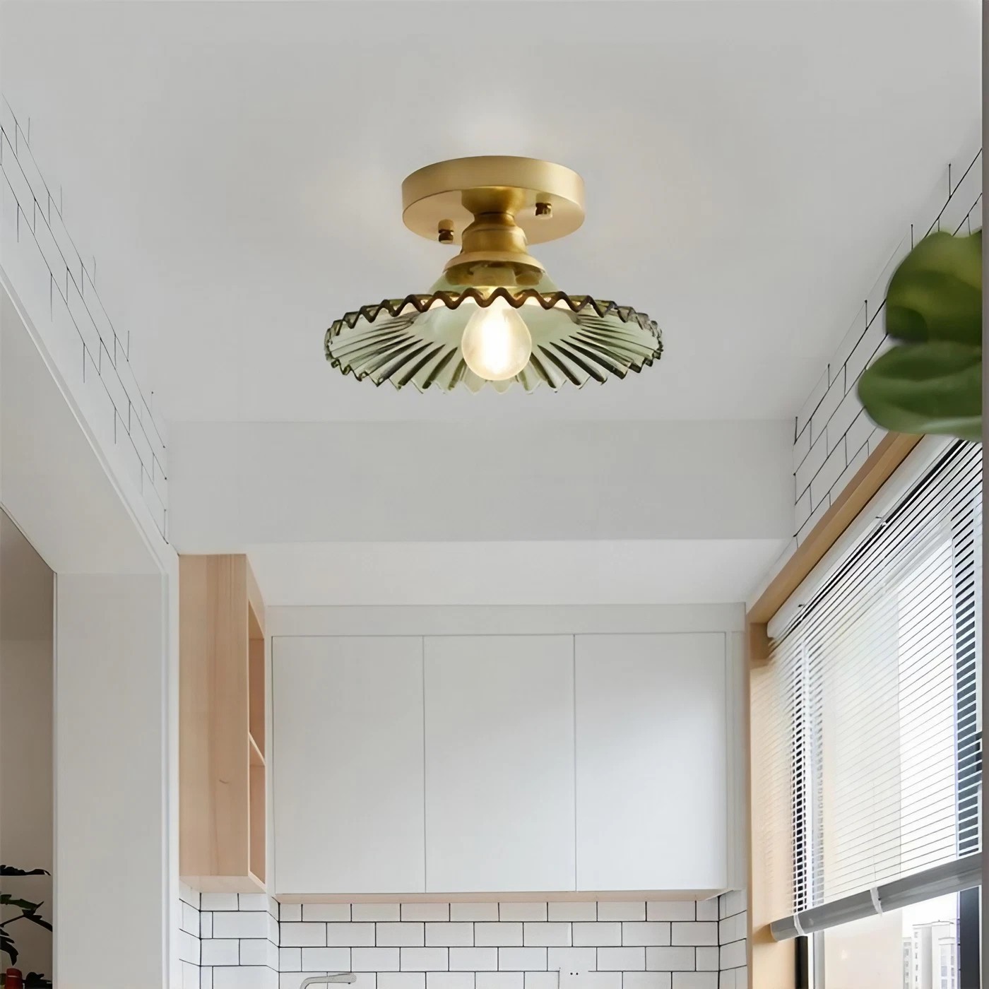 Vintage Design Stained Glass Ceiling Light K82