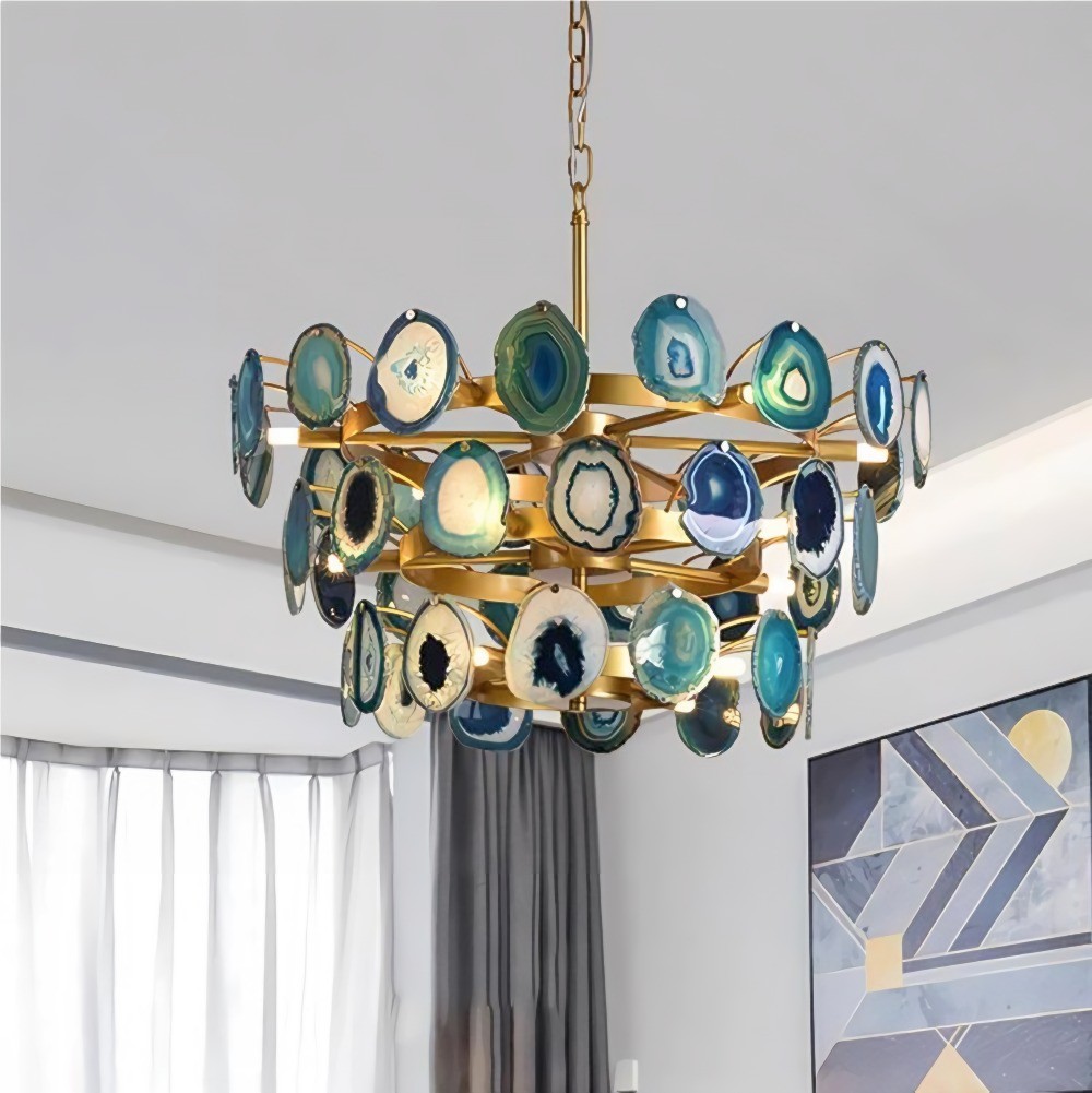 Slice Agate Chandelier/ Tower