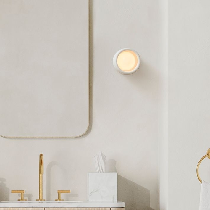 Cerova Modern Ivory Porcelain Sconce – Soft Organic Wall Light K1298