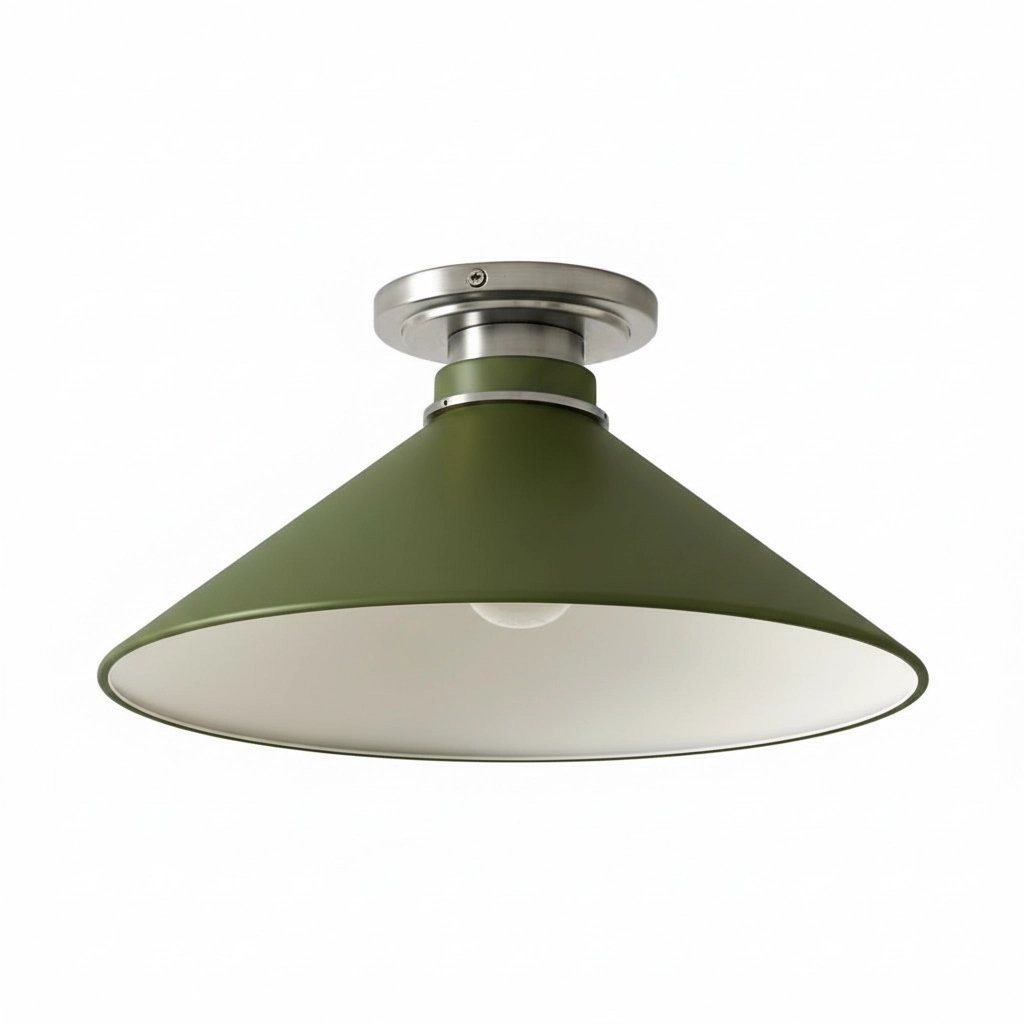 Aurenza Simple Flush Mount – Metal and Glass Ceiling Light for Any Room K1138