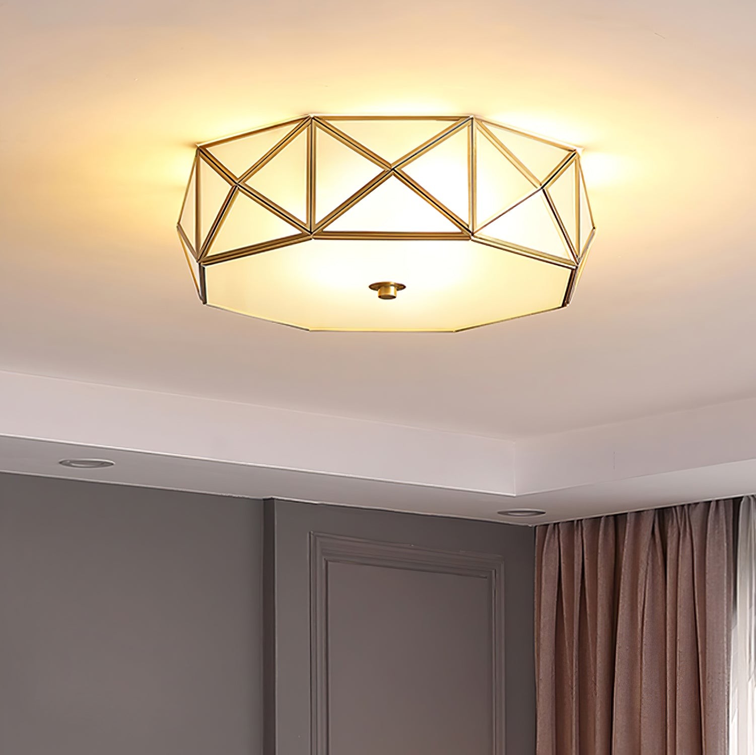 Geometric Shaped Flush Ceiling Light K402
