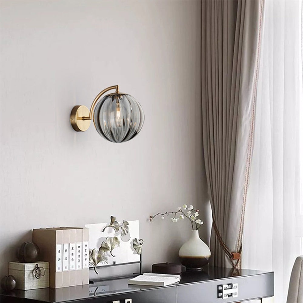 Modern Glass Multi-Color Spherical Gold Lamp Pole Wall Lamp K518