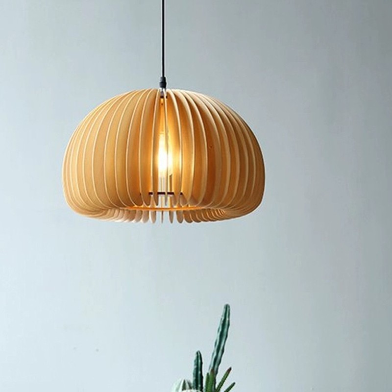 Creative Wooden Pumpkin Pendant Lamp K134