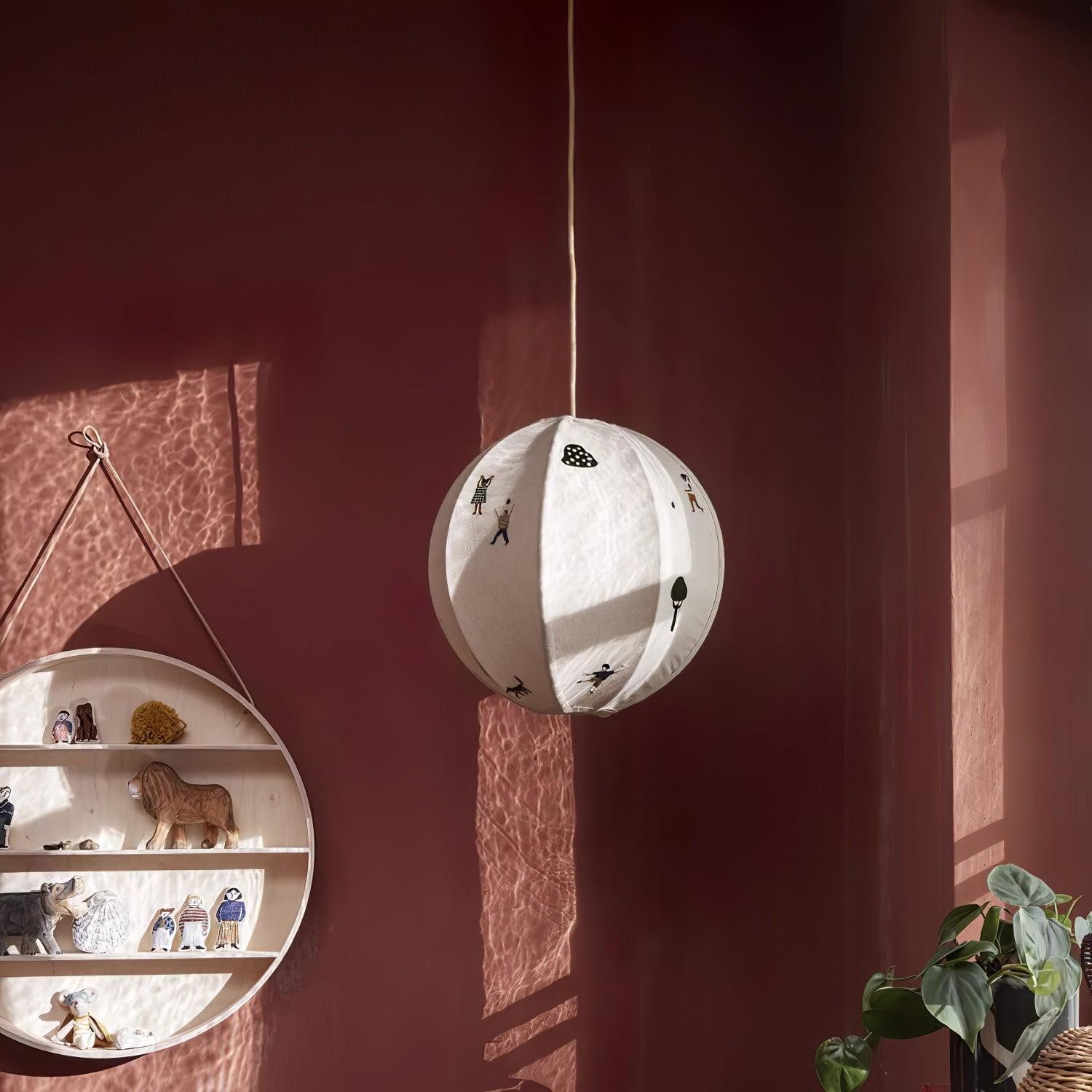Park Embroidered Textile Pendant Lamp K576