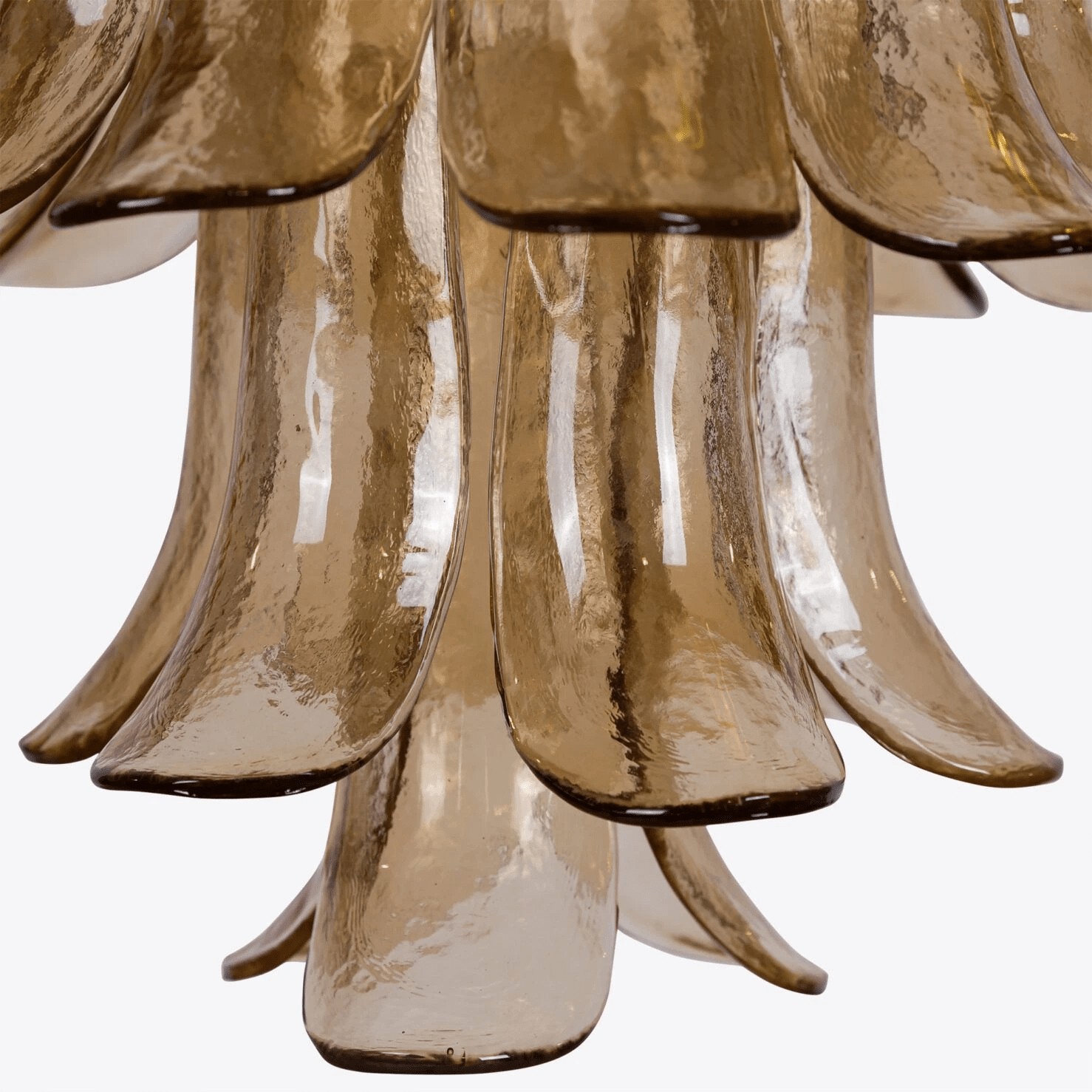 Murano Glass Petalo Chandelier - Mid Century Modern Chandelier For Stairwell And High Ceiling K2211
