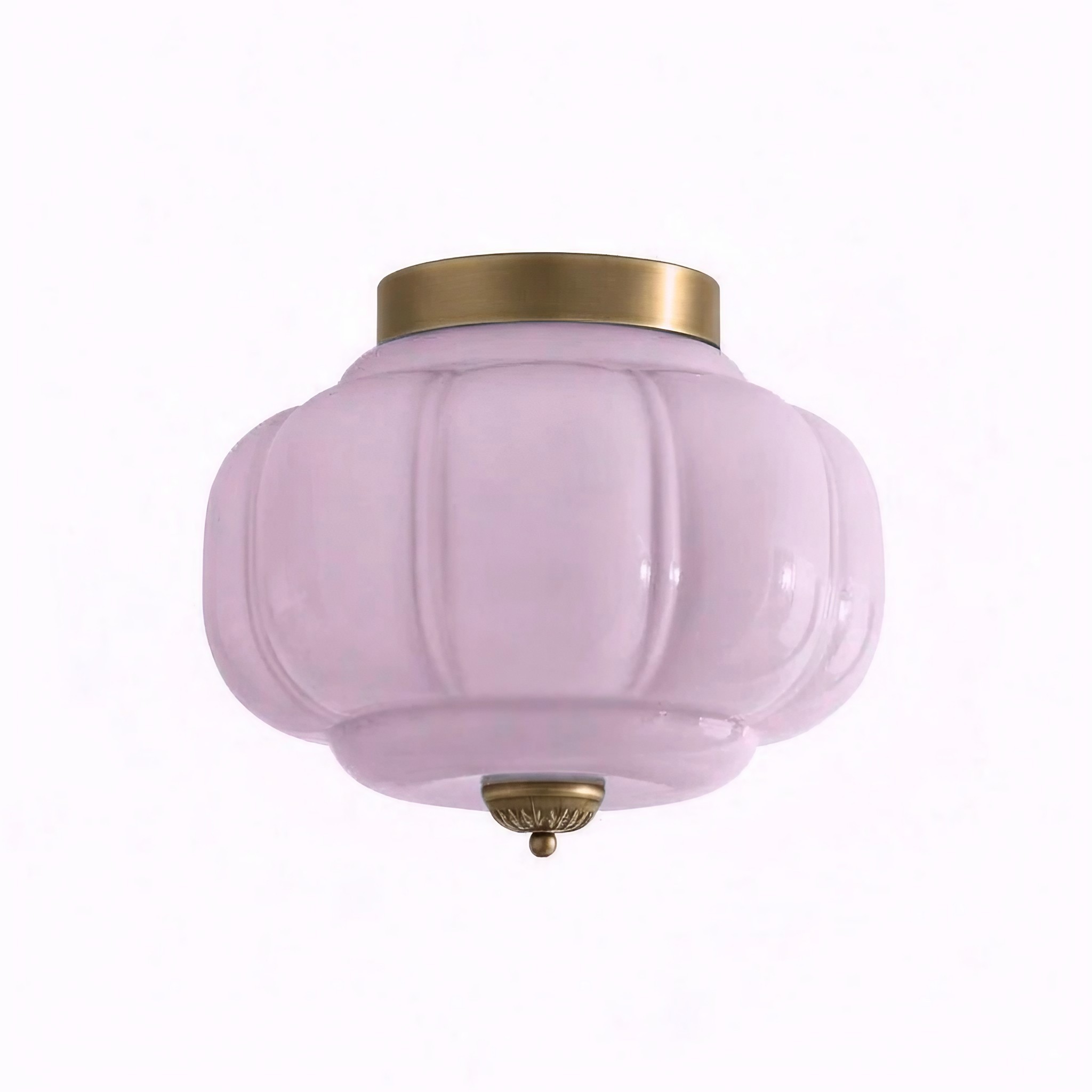 Eloise Retro Milk Glass Semi Flush Mount Ceiling Light K868