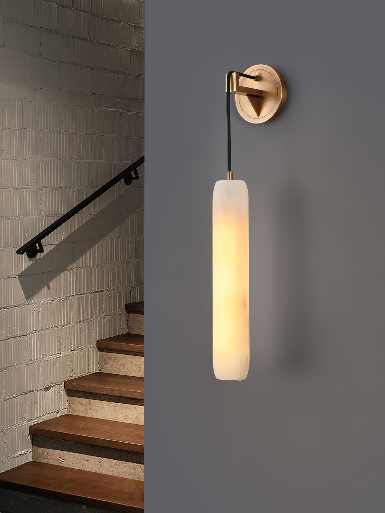 Alabaster Flute Wall Lamp D437