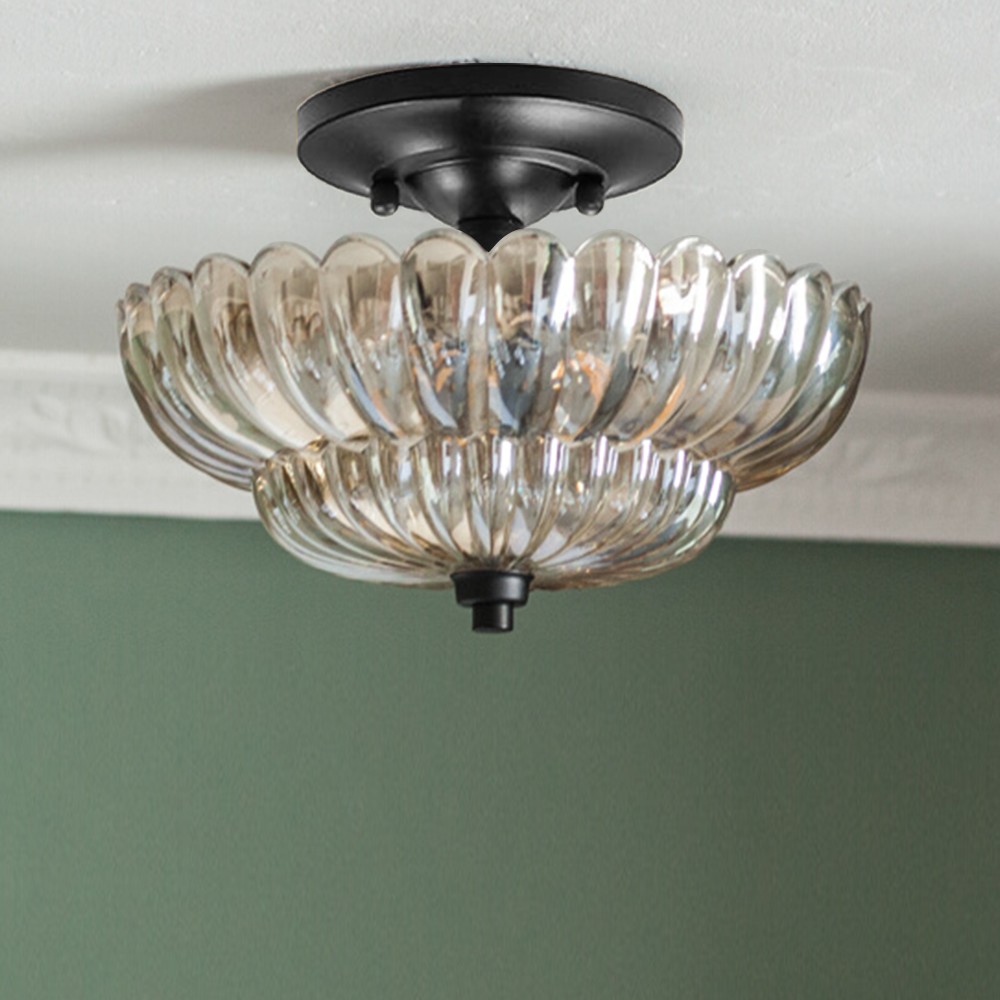 Orilanavo Umbrella Glass Ceiling Light - Contemporary Ceiling Lamp for Entryway K871