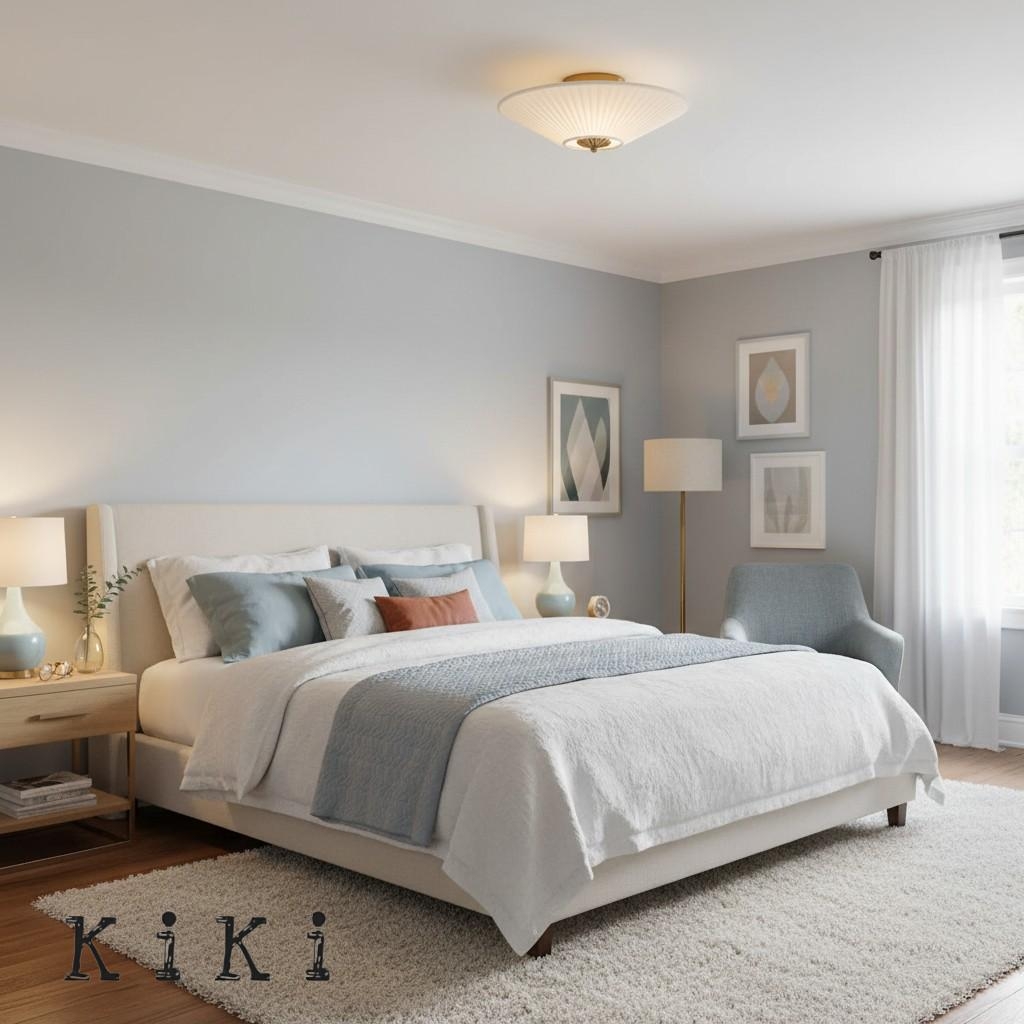 Elumina Elegant Silk Fabric Ceiling Light - Modern Antique Brass Fixture for Living Room K1189