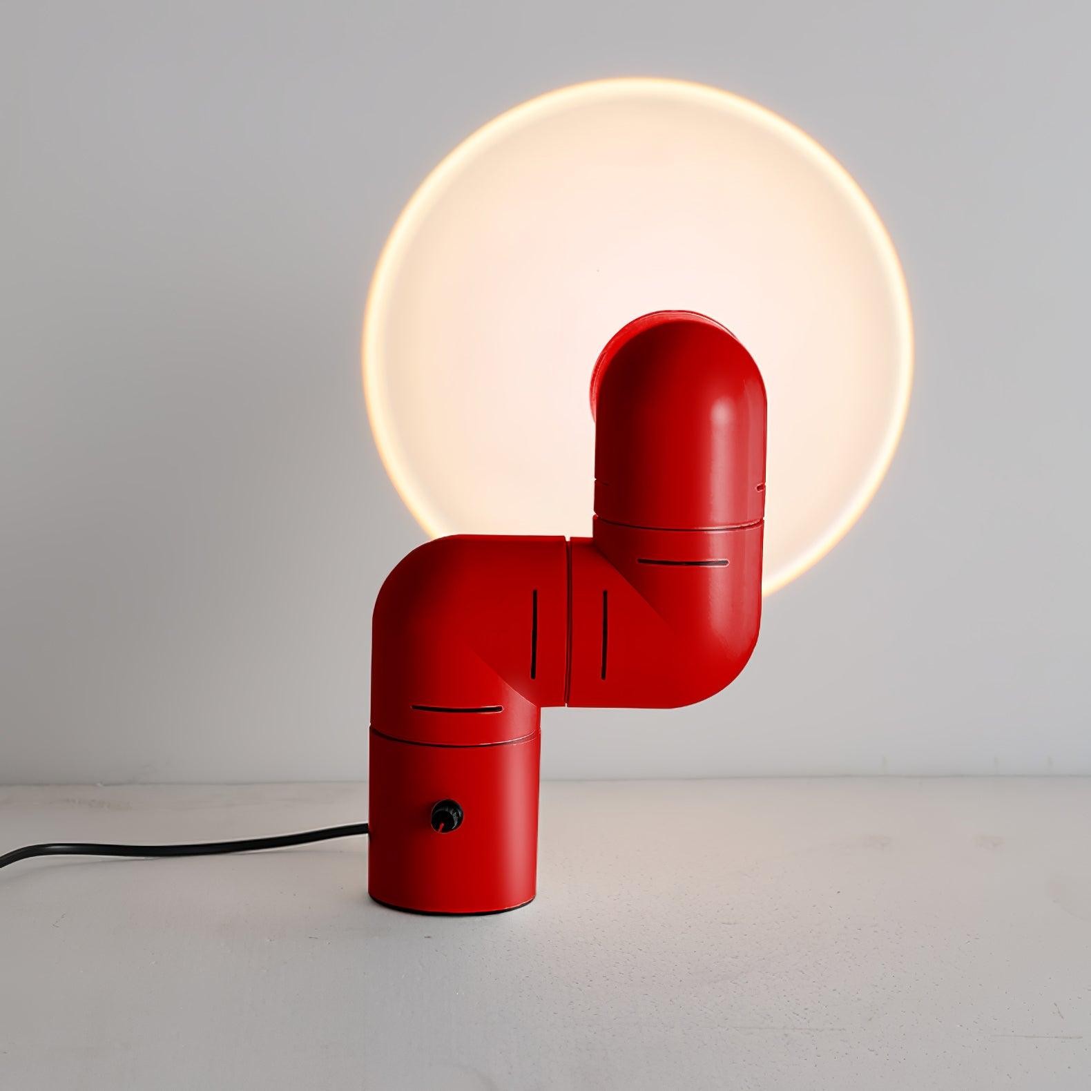 Red Tubular Table Lamp Suitable For Bedroom K686