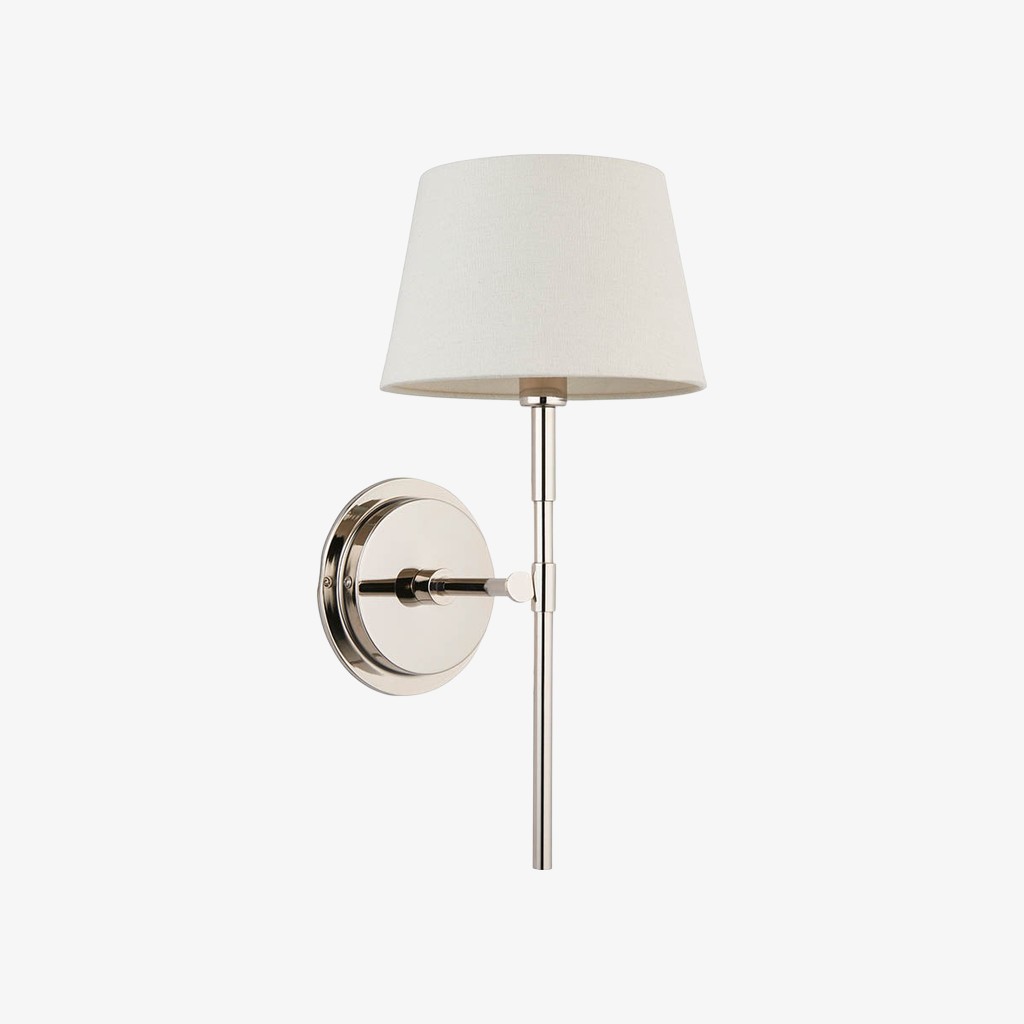 Cremaris Metal Wall Light with Fabric Shade - Timeless Sconce for Interior Lighting K1989