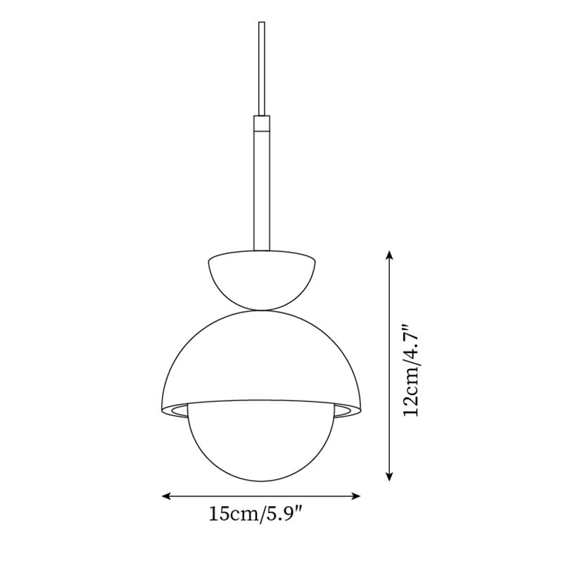 Natural Stone Spherical Pendant Light K380