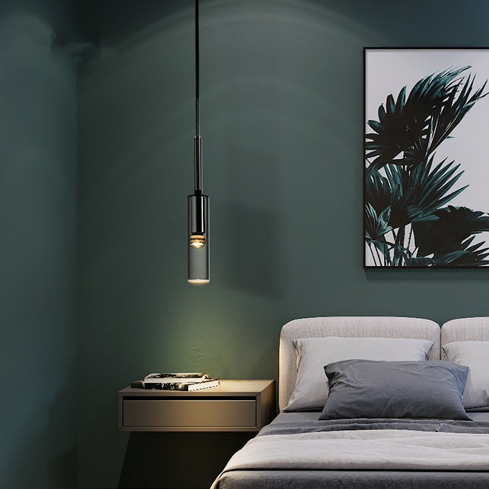 Modern Cylindrical Glass Pendant Light K855