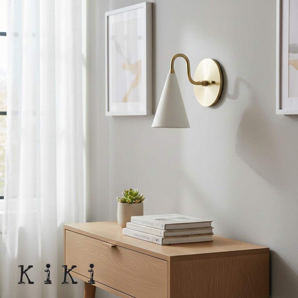 Curva Metal Cone Wall Lamp - Classic Vintage Accent Lighting for Hallway K1736