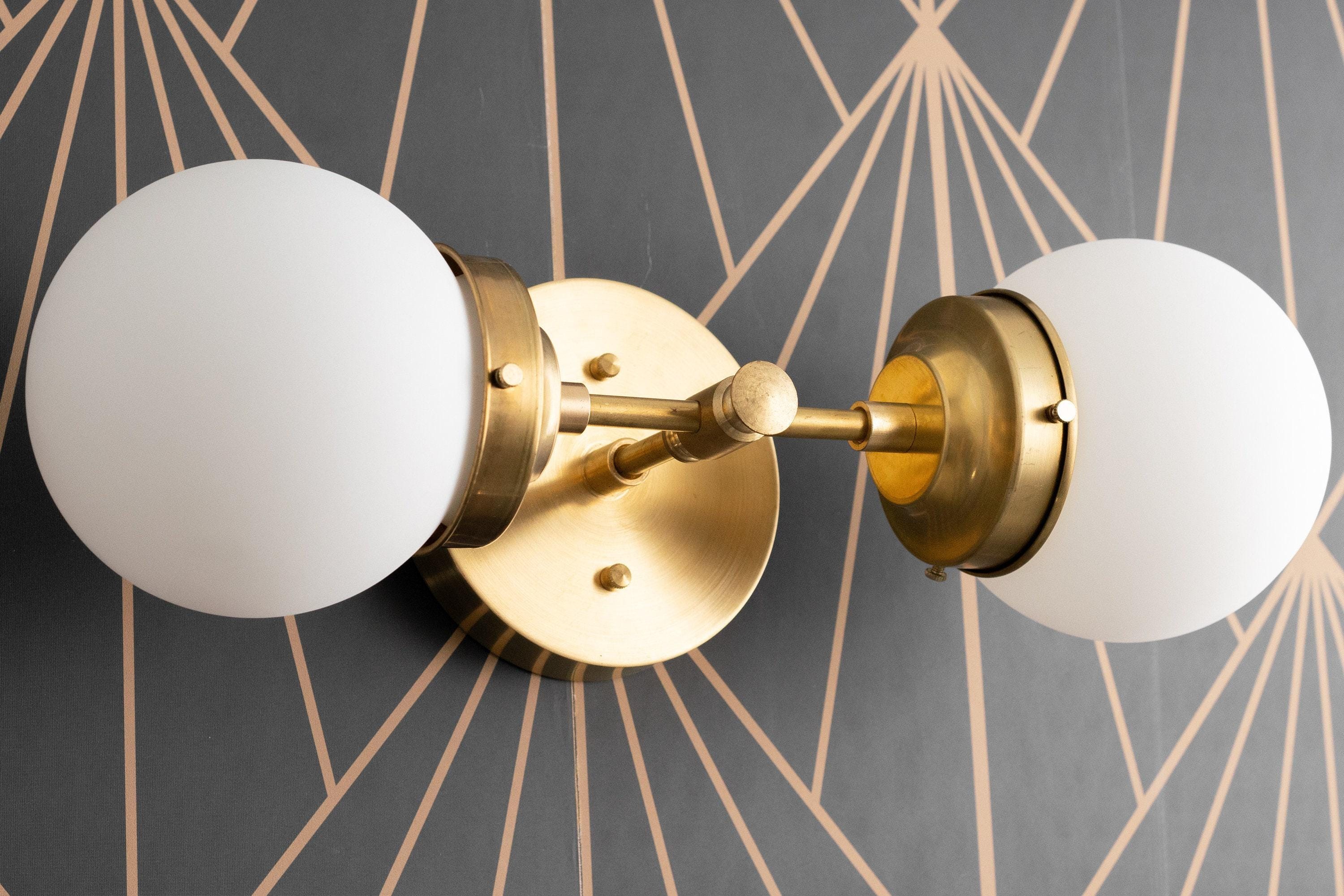 Lumio Globe Modern Geometric Sconce - Two Light Bathroom Vanity Lighting K1488