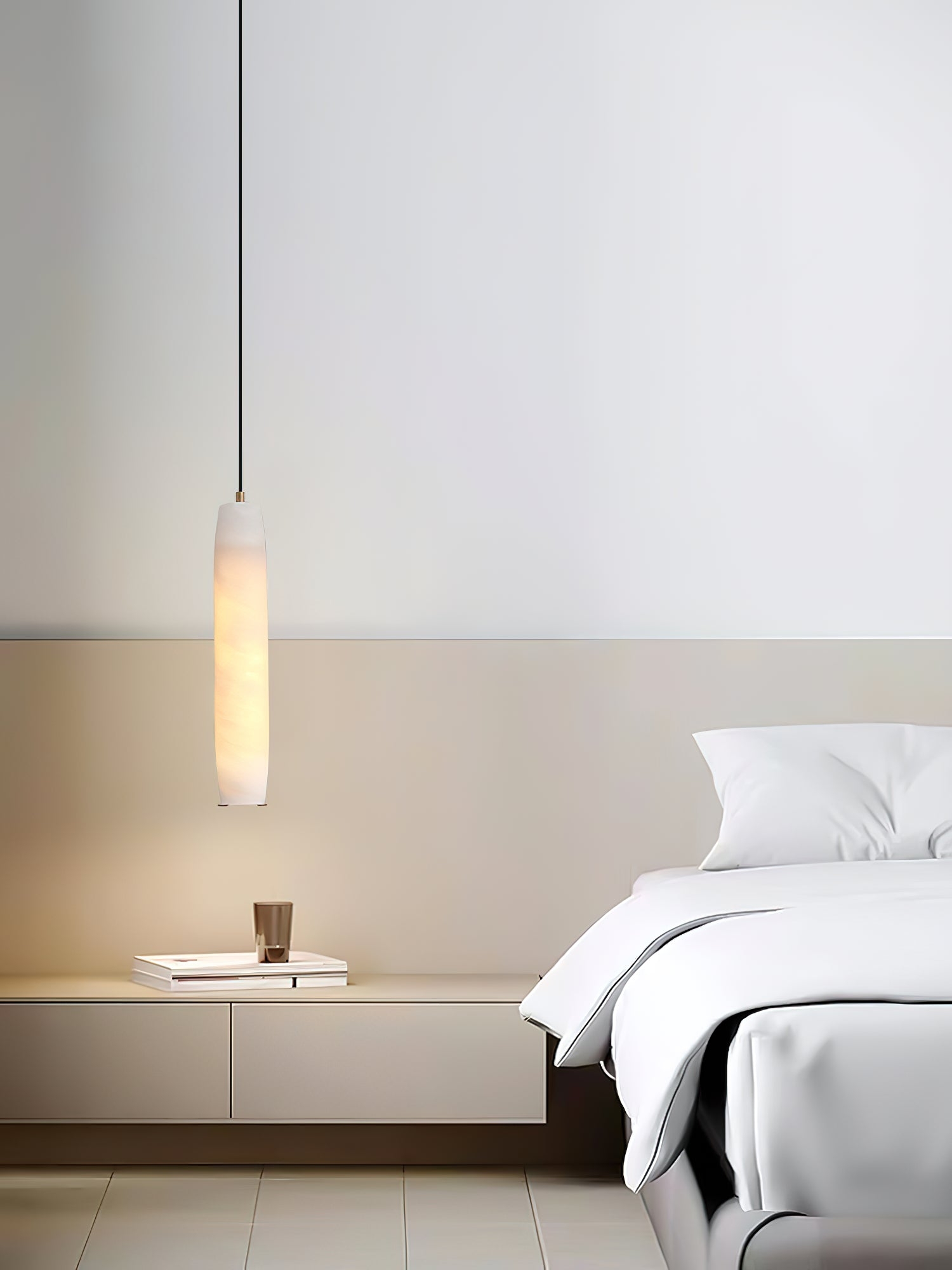 Alabaster Flute Pendant Light D436