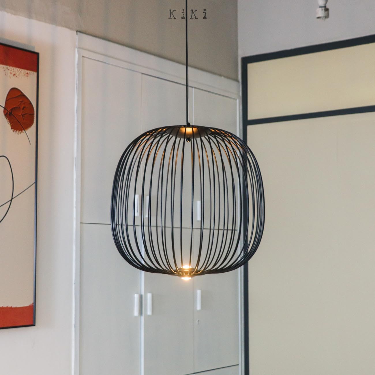 Modern Spokes Pendant Lamp - Artistic Birdcage Pendant Light for Dining Room