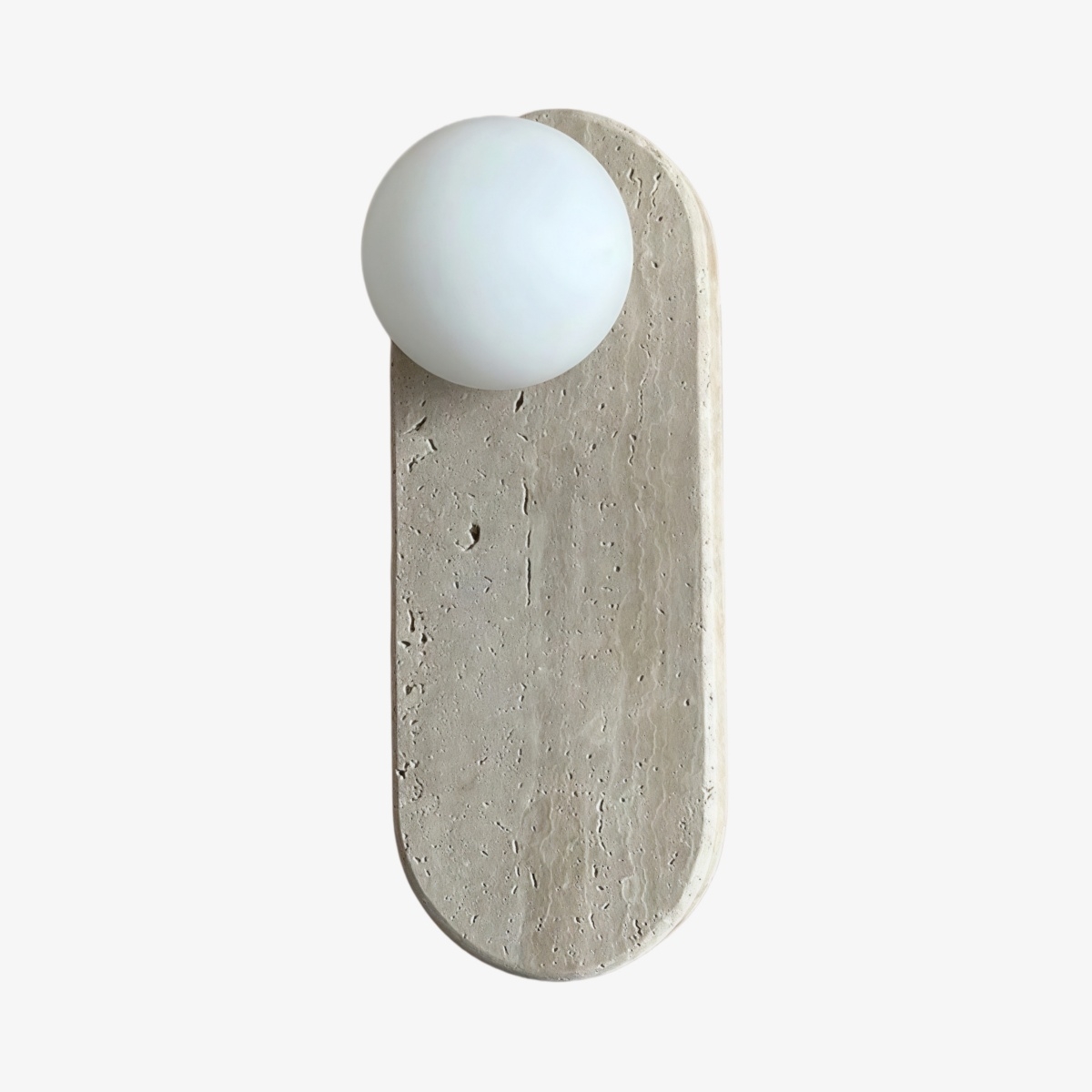 Vinbrea Stone Wall Lamp Organic Texture - Mid-Century Accent Light for Bedroom and Hallway K2402