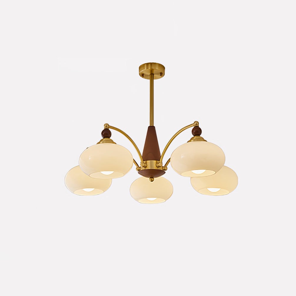 Vintage Multihead Persimmon Chandelier K623