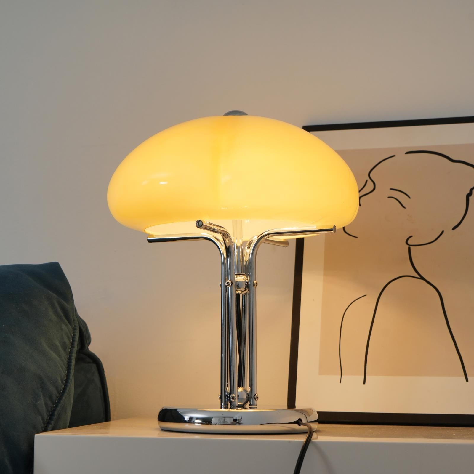 High-Grade Bedroom Bedside Mushroom Glass Table Lamp K302