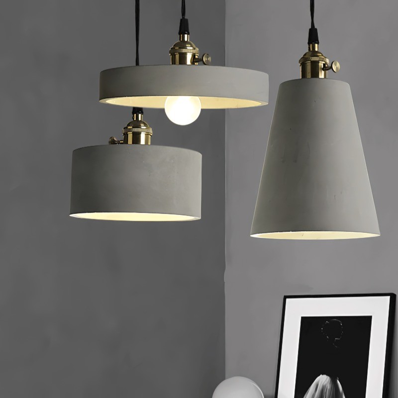 Concrete Vasa Minimalist Pendant Light