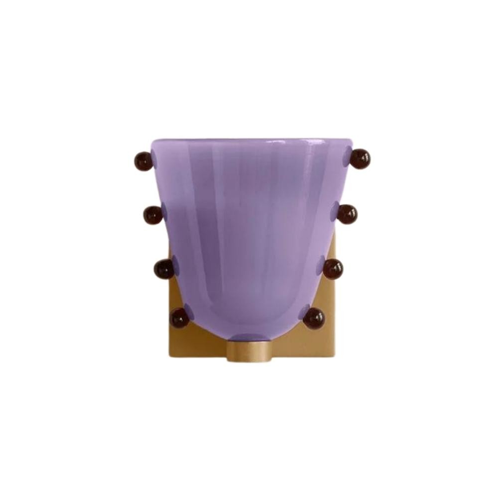 Bellina Colourful Glass Wall Light – Modern Gemma Wall Sconce For Bedroom or Hallway K1130