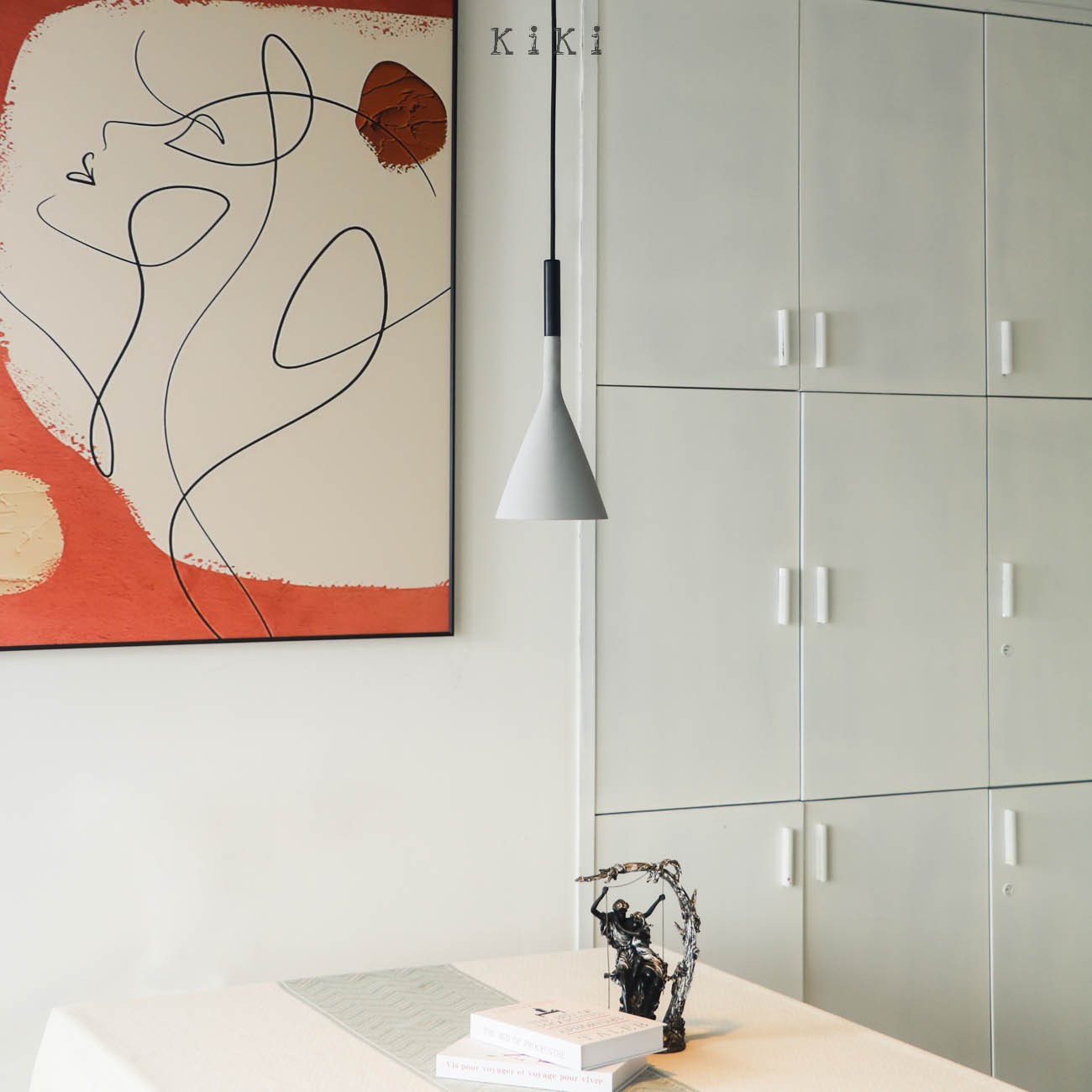 Minimalist Aplomb Pendant Light - Cement Cone Pendant Light for Kitchen Island