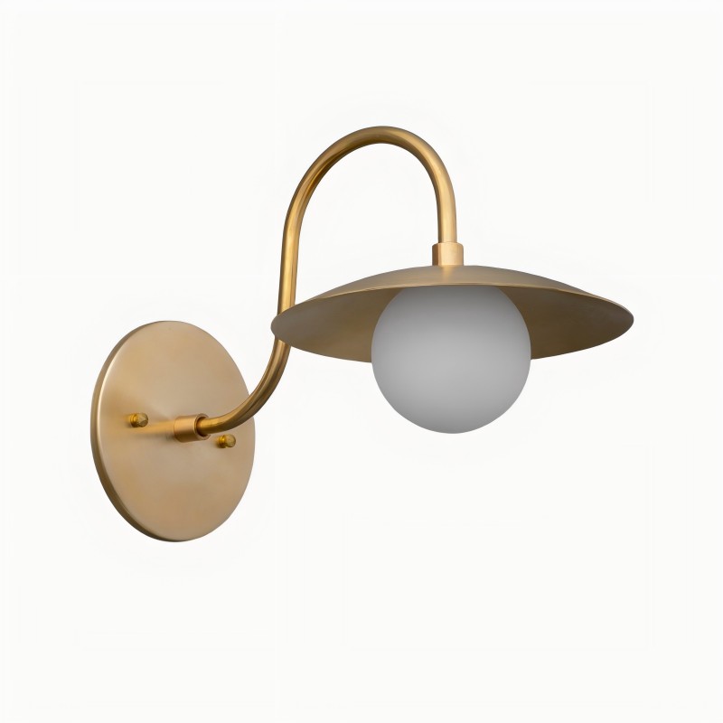 Curva Metal Arched Brass Wall Sconce - Elegant Metal Light for Modern Interiors K1538
