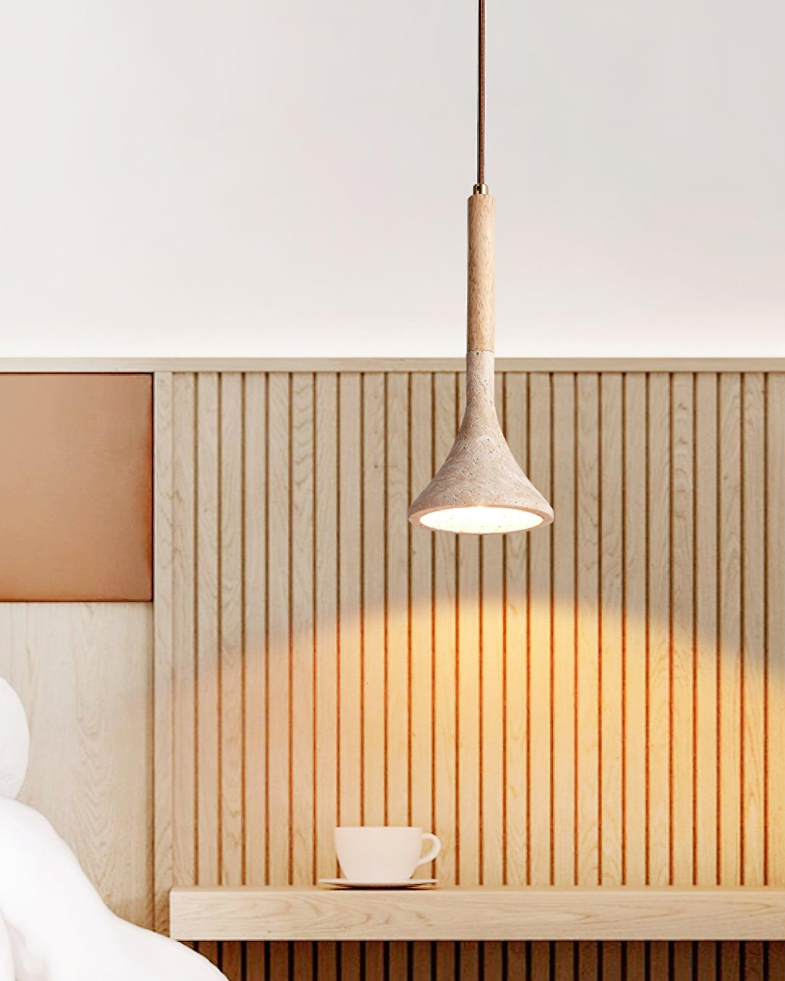 Aplomb Japandi Travertine Pendant Lamp D890