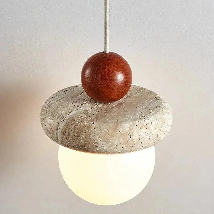 Cream Travertine Pendant Lamp D926