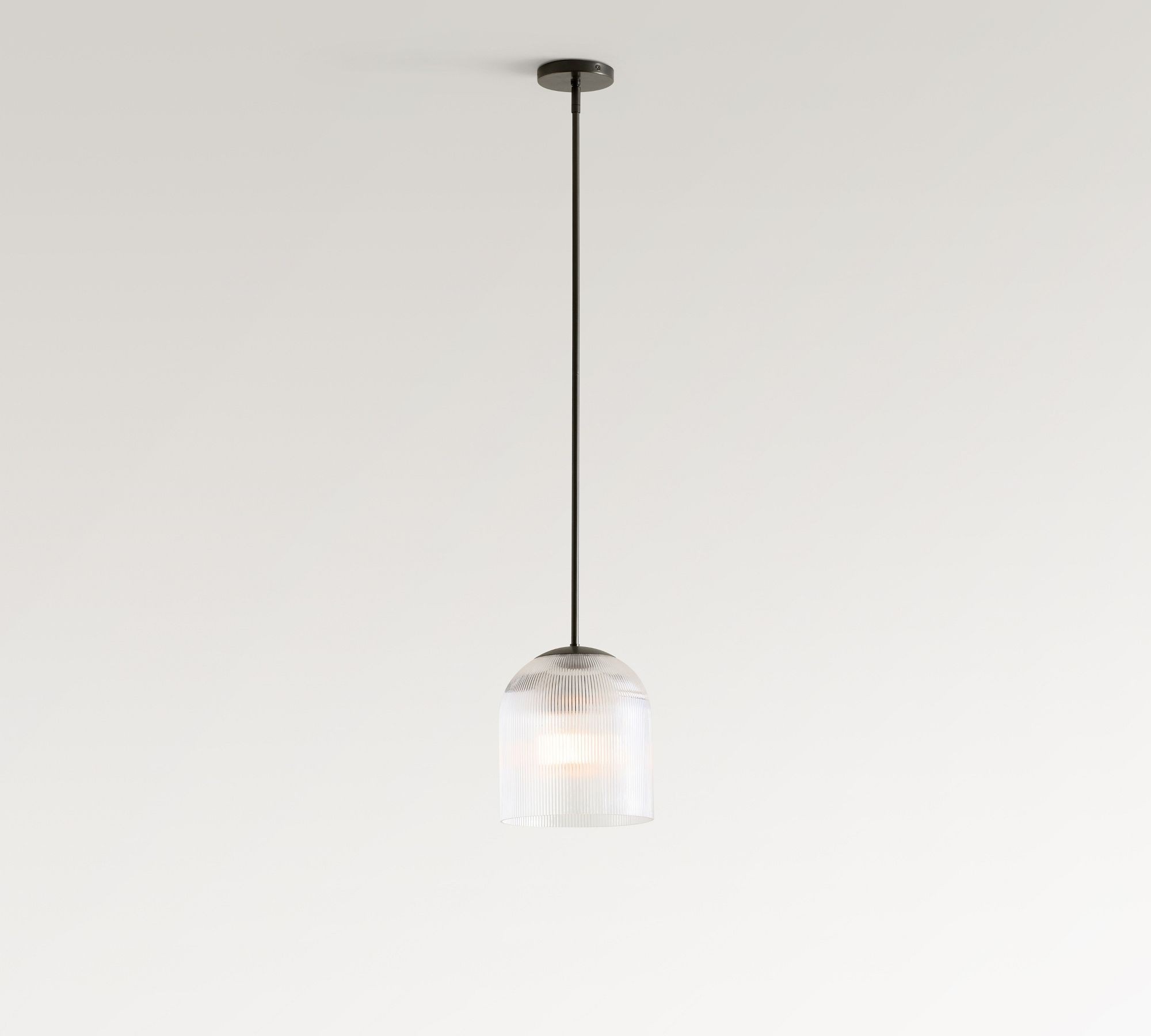 Bravira Textured Glass Pendant Light - Minimalist Modern Lamp for Kitchen Island K1325