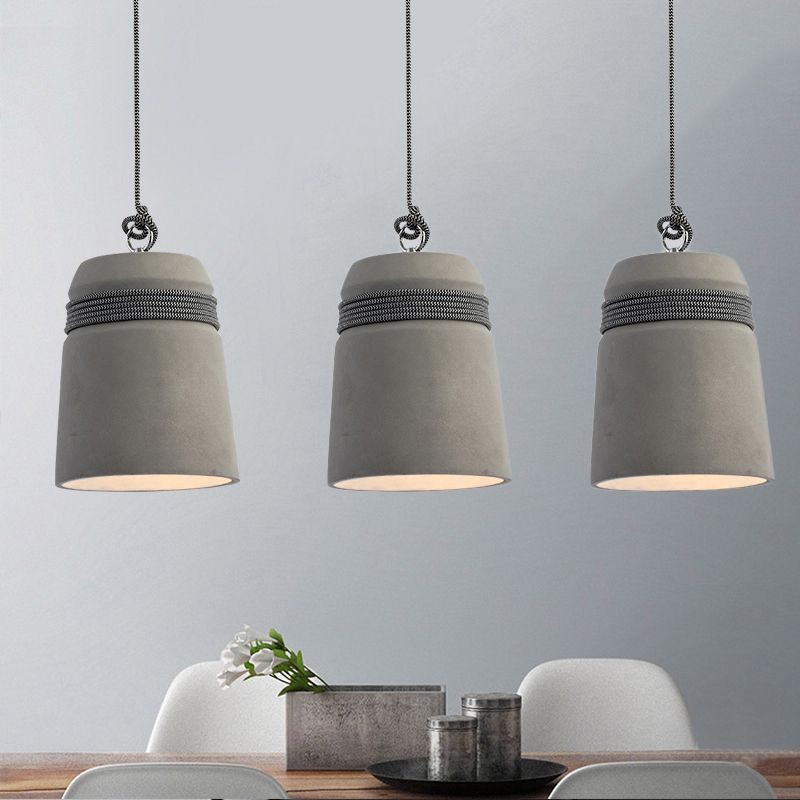 Nordic Cement Hemp Rope Pendant Lamp K888