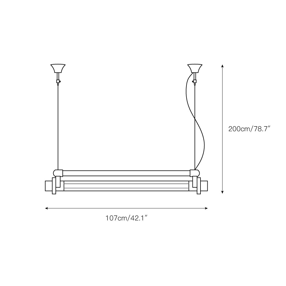 DDR Industrial Tube Pendant Light D484