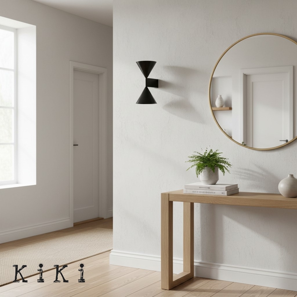 Metorq Geometric Metal Wall Sconce - Contemporary Wall Light for Living Room K2344