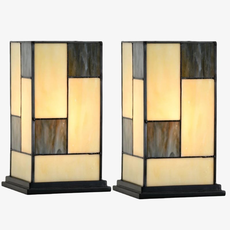 TF Manchester Square Table Lamp - Classic Glass for Living Room and Bedroom K1991