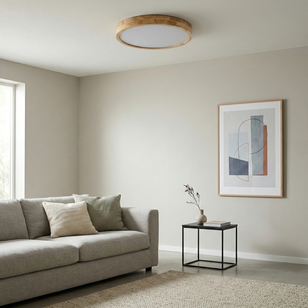 LignoForma Geometric Shape Ceiling Light - Contemporary Wood LED Ceiling for Bedroom and Lounge K2267
