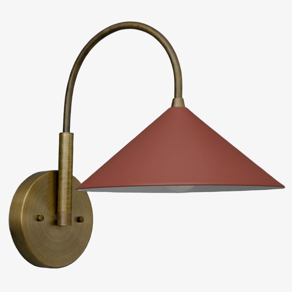 Curva Curved Metal Wall Sconce - Elegant Vintage Wall Lamp for Bedroom K1532