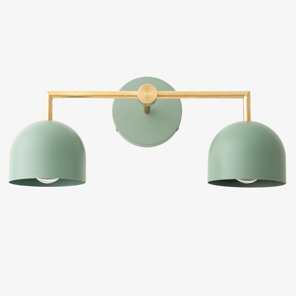 Metio Dome Farmhouse Vanity Wall Lamp - Colorful Dome Wall Sconce for Dressing Room K1596