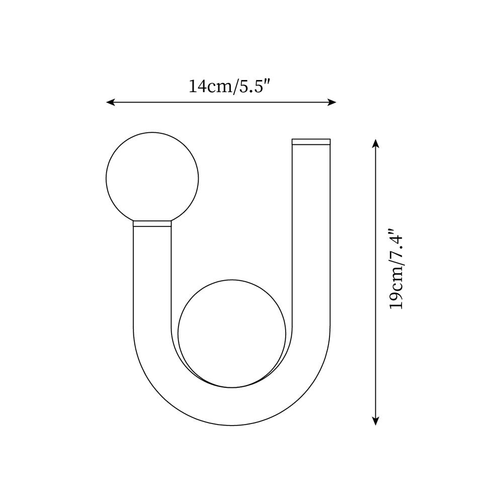 Creative U Shaped Double Head Wall Lamp K695