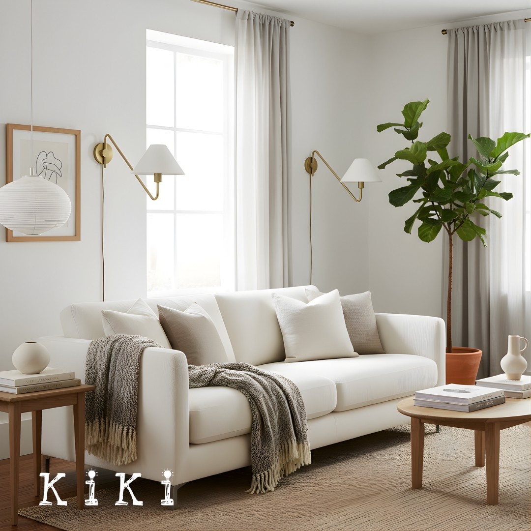 Diora Adjustable Arm Wall Sconce – Elegant Design with Fabric Shade for Ambient Spaces K1252