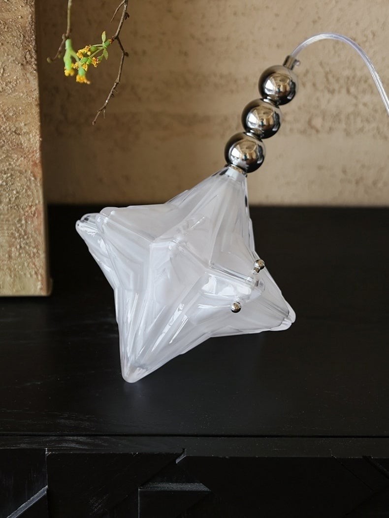 Art Deco Astris Elara Star Pendant Light - Frosted Glass Pendant with Geometric Style K1583