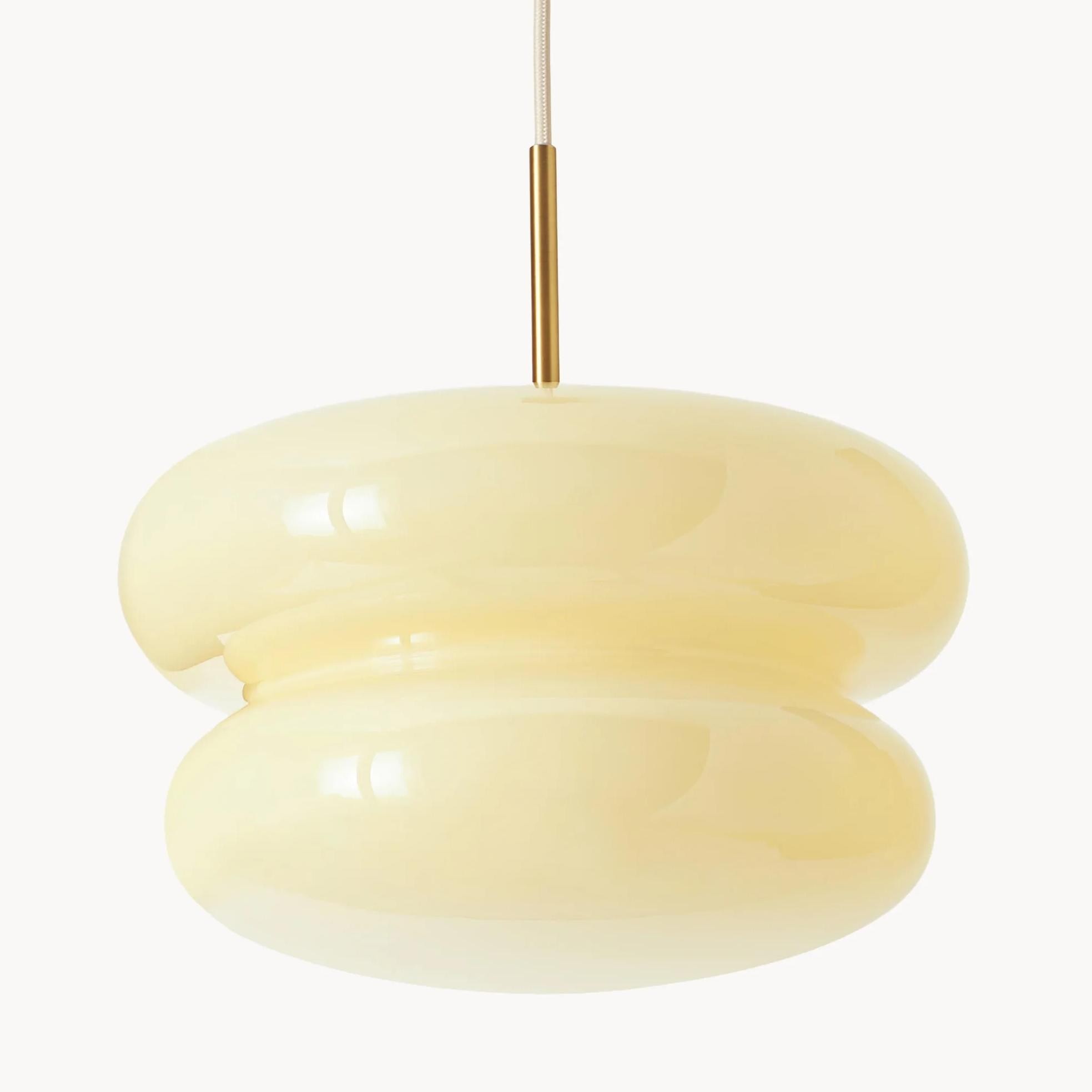 Orra Modern Opal Shade Pendant Lamp – Minimalist Glass Hanging Light For Kitchen or Bedroom K1427