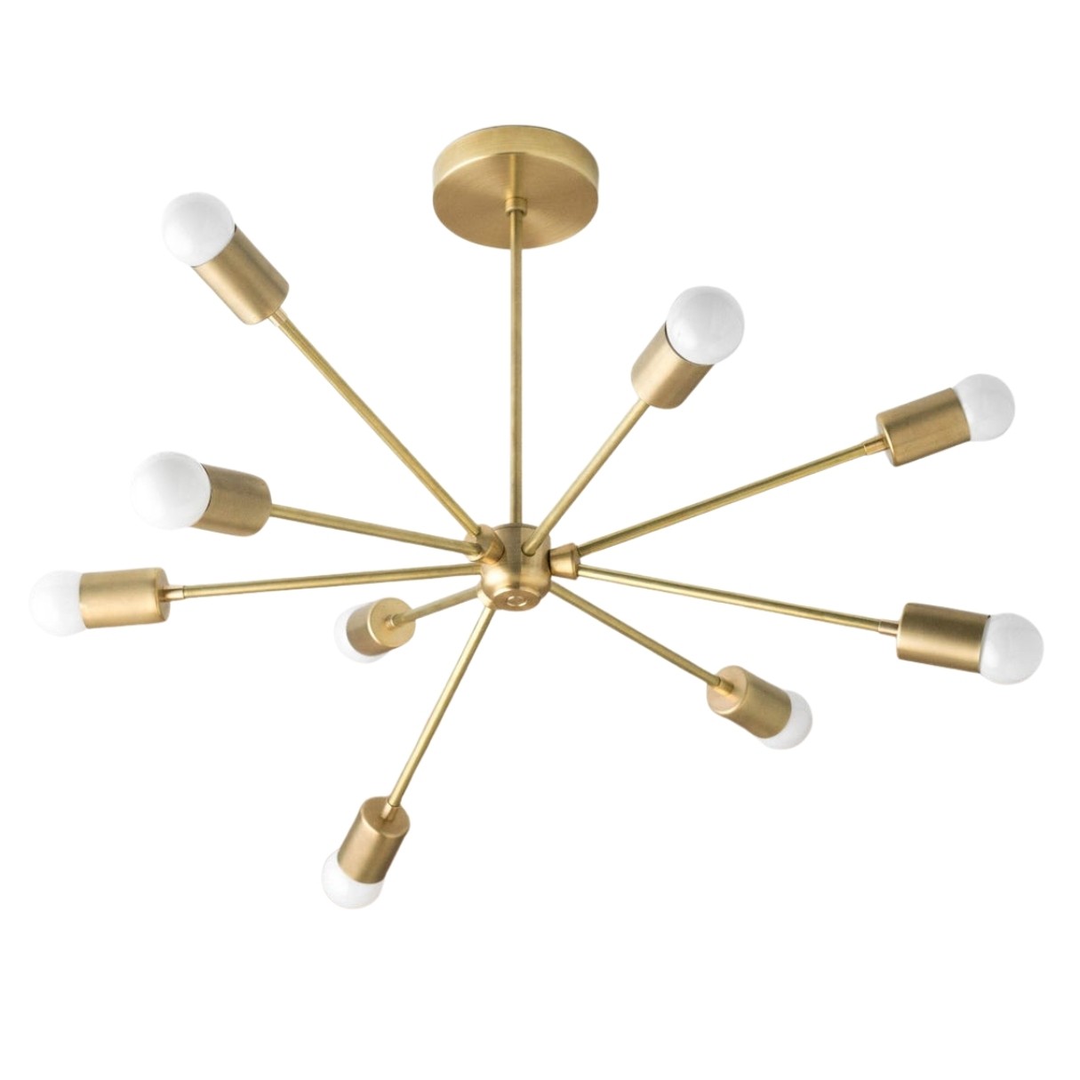 Mobilux Line Mid Century Sputnik Chandelier - Modern Brass Ceiling Light K1141