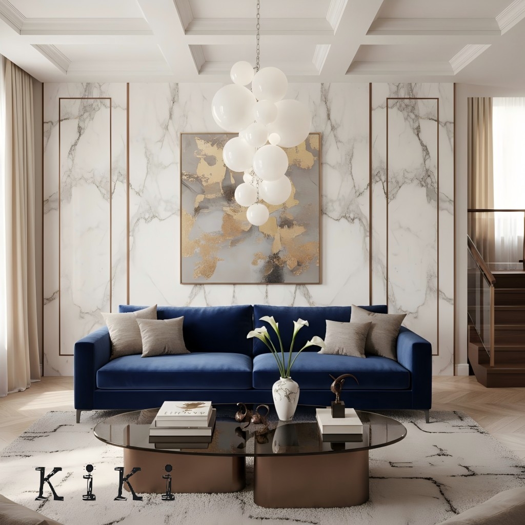 Modern Long Grape Glass Chandelier K2347